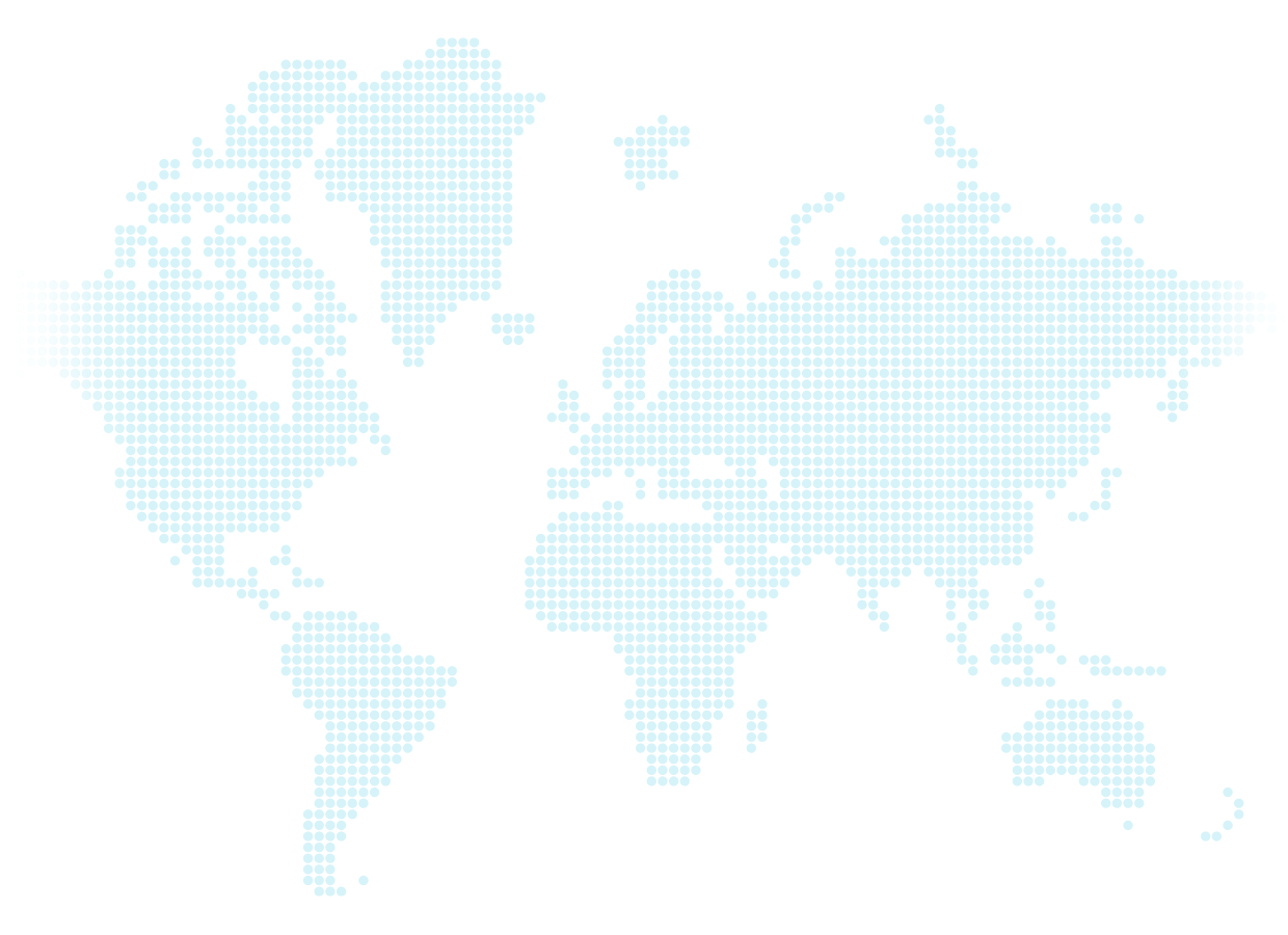 World map, dotted.