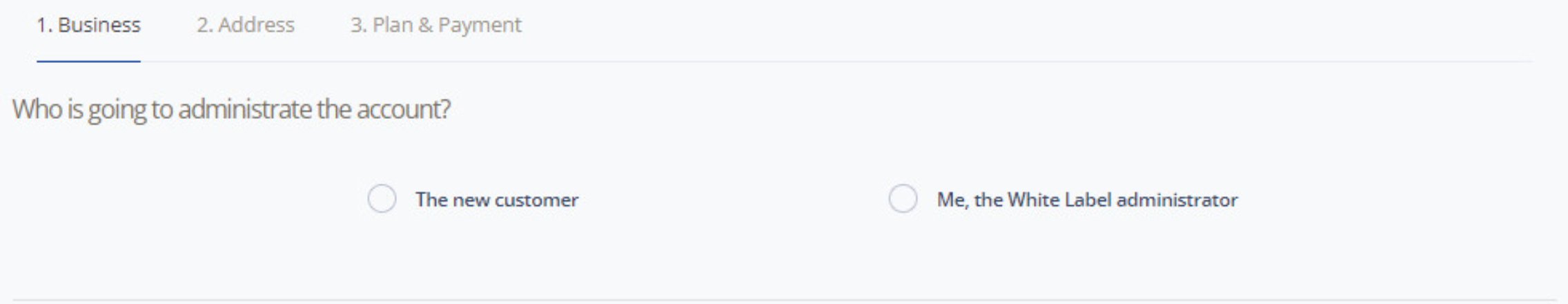 New customer creation options
