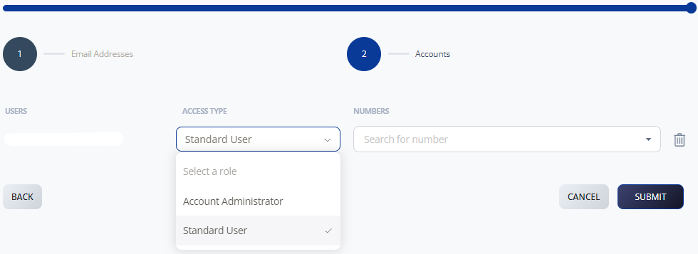 Invite user account access