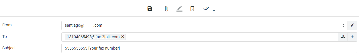 Send a fax via email