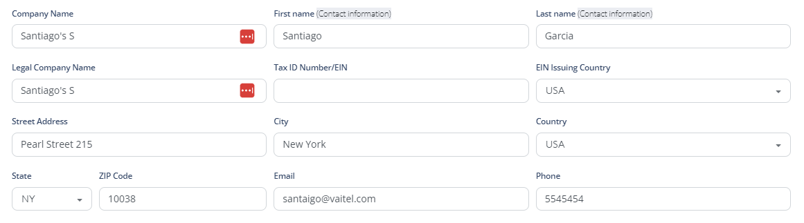 Brand registration details