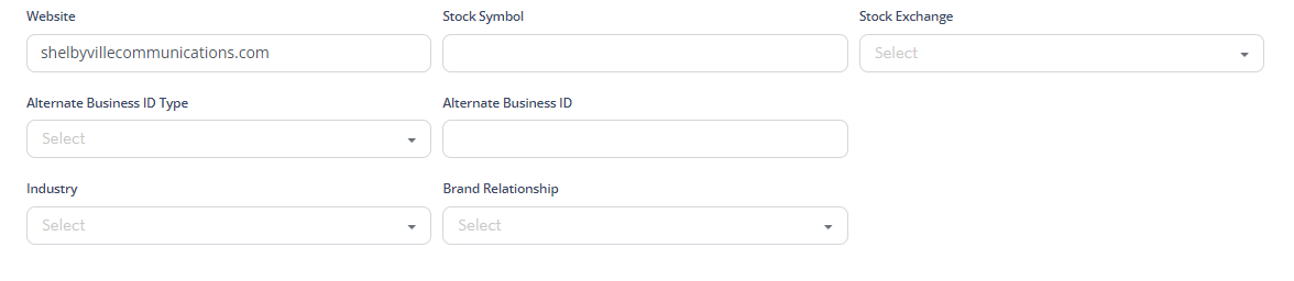 Brand registration contact details